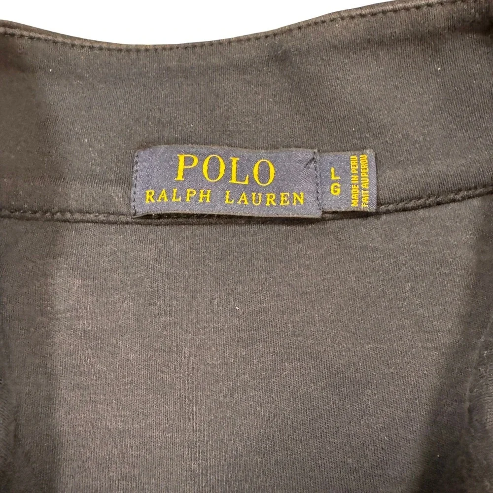 Polo Ralph Lauren Quarter Zip Sweater Men's L Navy Preppy Coastal Classic  EUC